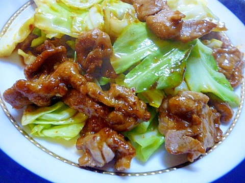 ラム肉とキャベツのスパイシー炒め